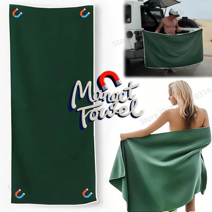 Multi-Use Coral Fleece Magnetic Towel – Fast-Drying, Compact & Travel-Friendly