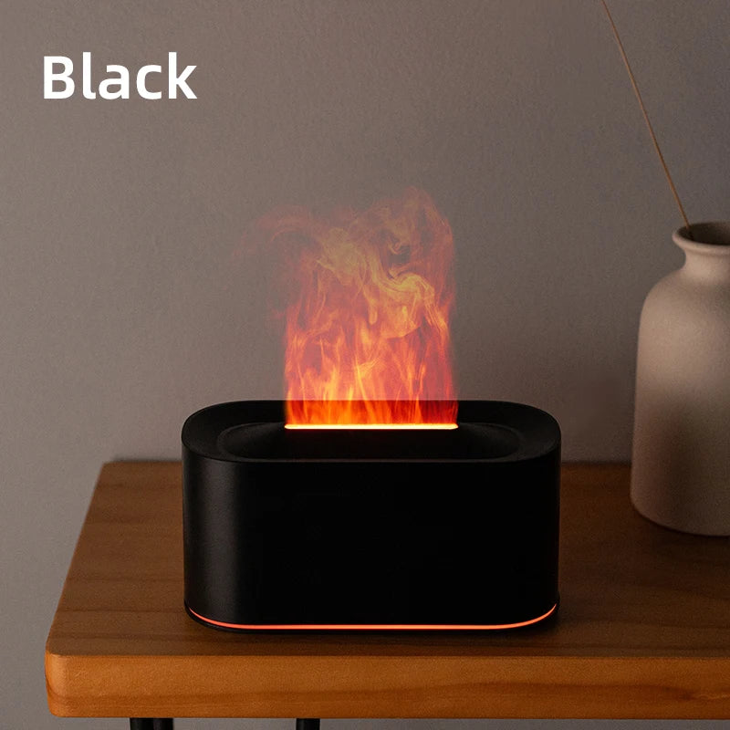 Aroma Diffuser with Flame Glow – Multi-Color Light Mist Humidifier for Home and Office Use