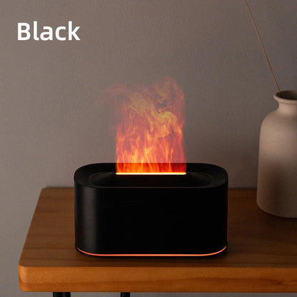Aroma Diffuser with Flame Glow – Multi-Color Light Mist Humidifier for Home and Office Use
