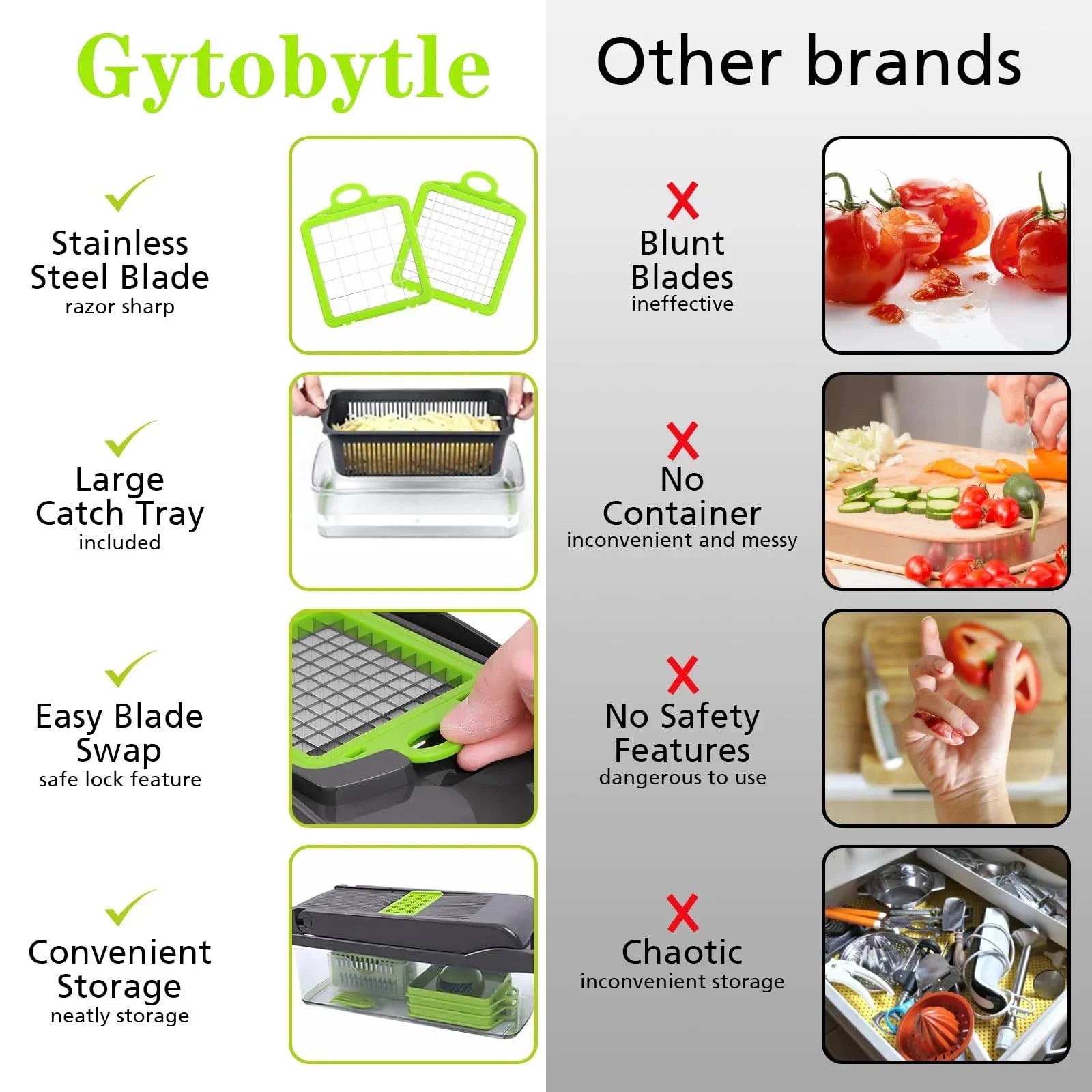 16-in-1 Multi-Functional Vegetable Dicer, Slicer, Shredder, and Chopper with Stainless Steel Blades