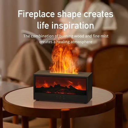 3D Flame Effect Aromatherapy Diffuser – LED Color Mist Humidifier with Remote Control