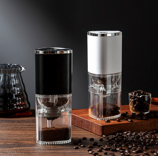 Electric Coffee Grinder - Automatic Portable USB Rechargeable Coffee Bean Crusher for Drip Coffee and Kitchen Use