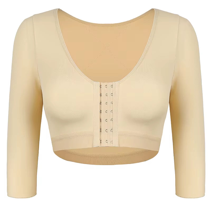 Arm Shaper Compression Top for Women – Compression Half Sleeve Shapewear with Posture Support