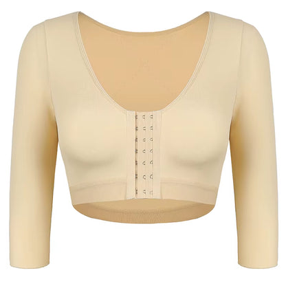 Arm Shaper Compression Top for Women – Compression Half Sleeve Shapewear with Posture Support