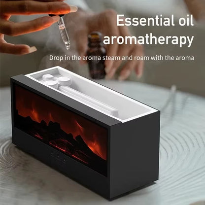 3D Flame Effect Aromatherapy Diffuser – LED Color Mist Humidifier with Remote Control