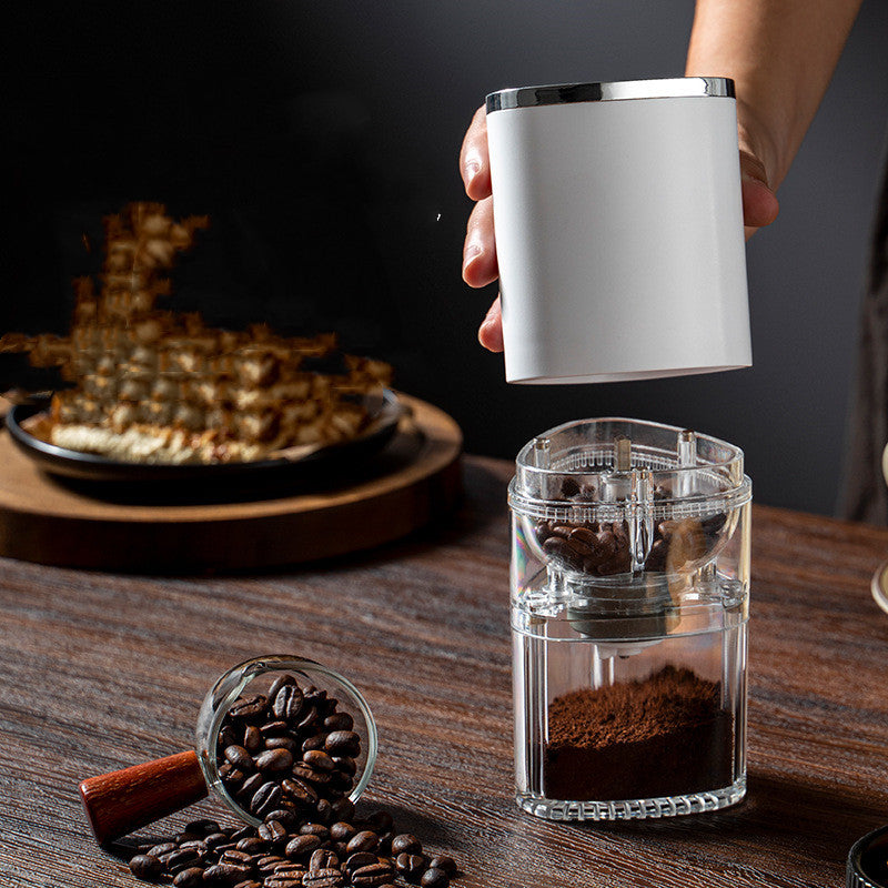 Electric Coffee Grinder - Automatic Portable USB Rechargeable Coffee Bean Crusher for Drip Coffee and Kitchen Use
