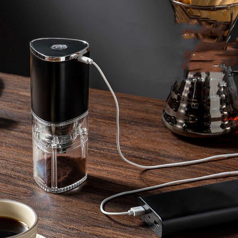 Electric Coffee Grinder - Automatic Portable USB Rechargeable Coffee Bean Crusher for Drip Coffee and Kitchen Use