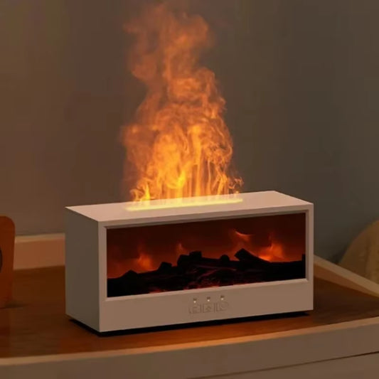 3D Flame Effect Aromatherapy Diffuser – LED Color Mist Humidifier with Remote Control