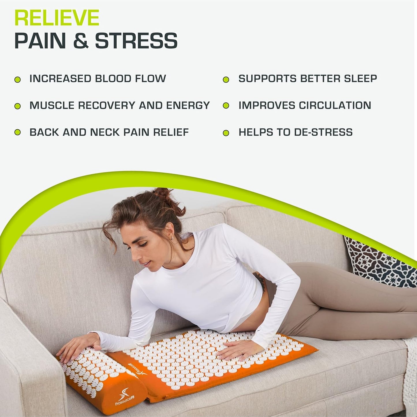 Therapeutic Acupressure Mat & Neck Pillow Set – Muscle Relaxation & Pain Relief Solution