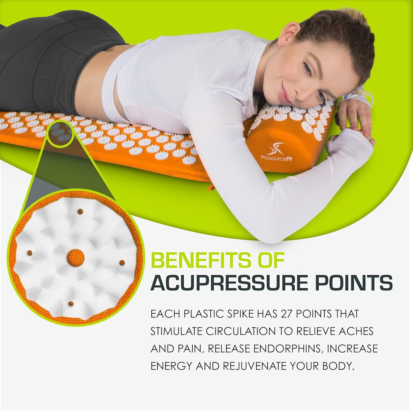 Therapeutic Acupressure Mat & Neck Pillow Set – Muscle Relaxation & Pain Relief Solution