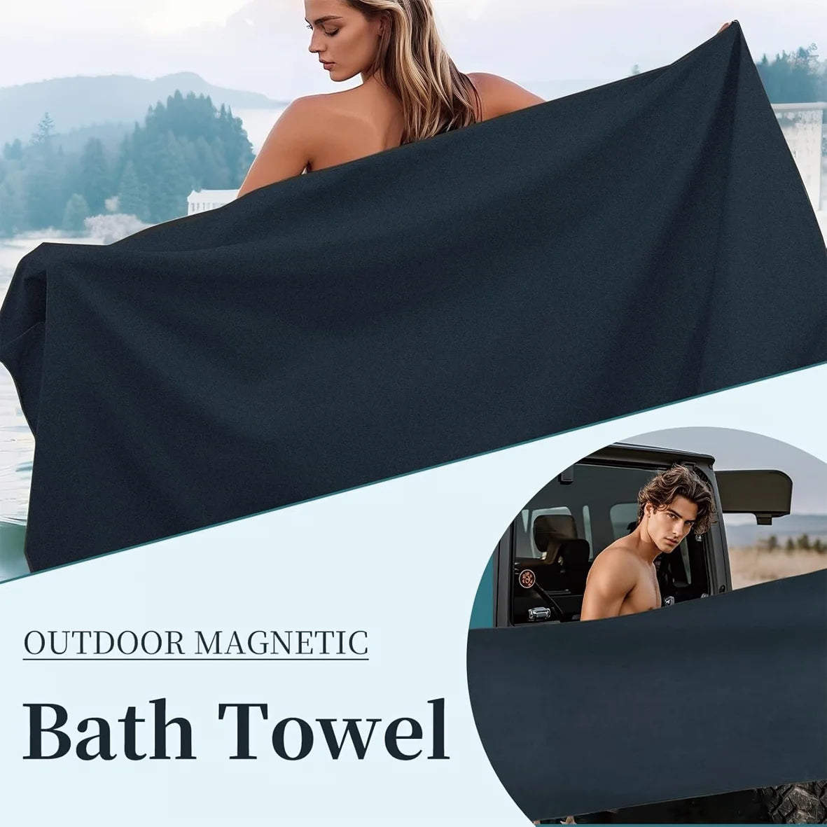 Premium Quality Portable Magnetic Towel for Outdoor Sports and Swimming
