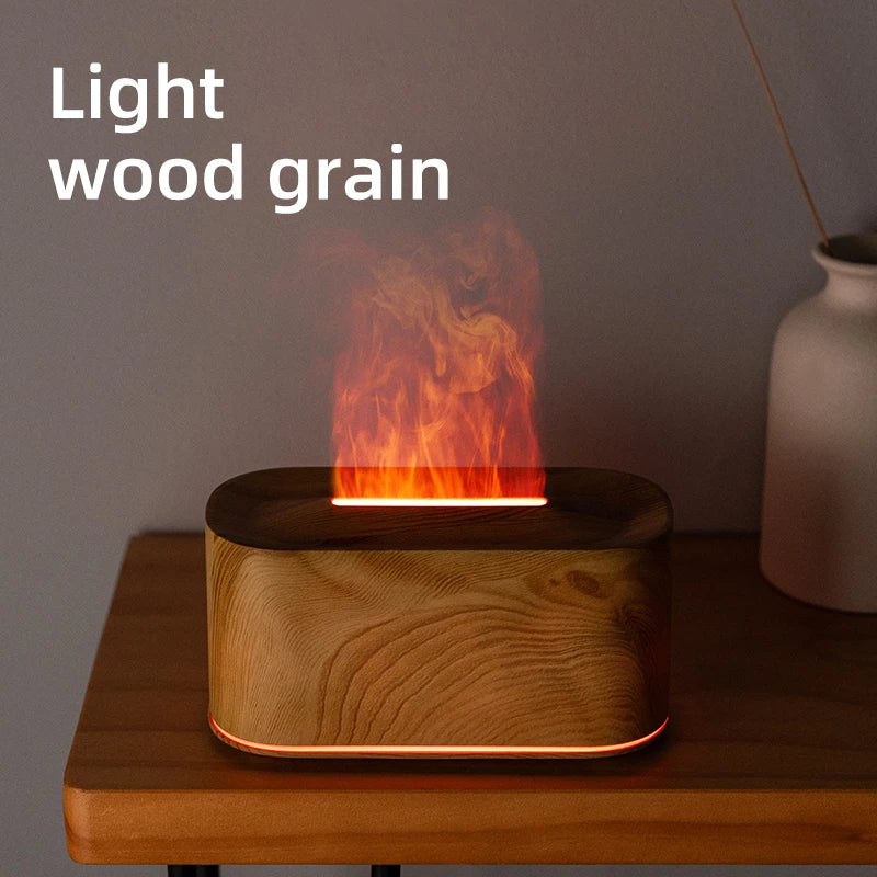 Aroma Diffuser with Flame Glow – Multi-Color Light Mist Humidifier for Home and Office Use