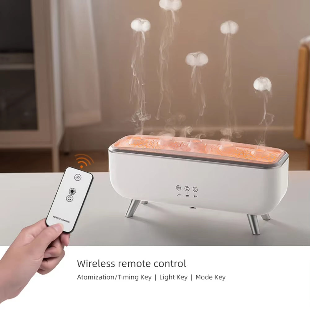 300ml Jellyfish Air Humidifier – Colorful Light & Dual Mist Aromatherapy Diffuser