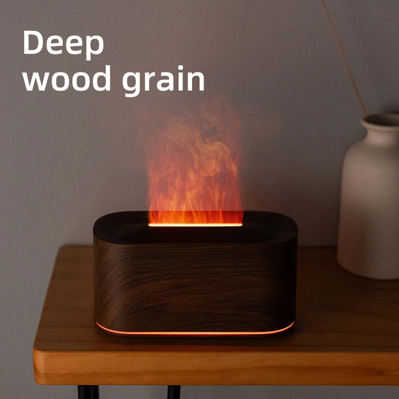 Aroma Diffuser with Flame Glow – Multi-Color Light Mist Humidifier for Home and Office Use