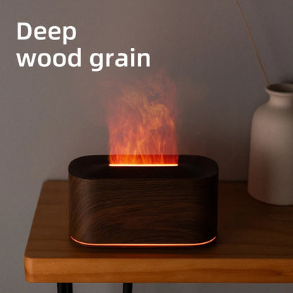 Aroma Diffuser with Flame Glow – Multi-Color Light Mist Humidifier for Home and Office Use