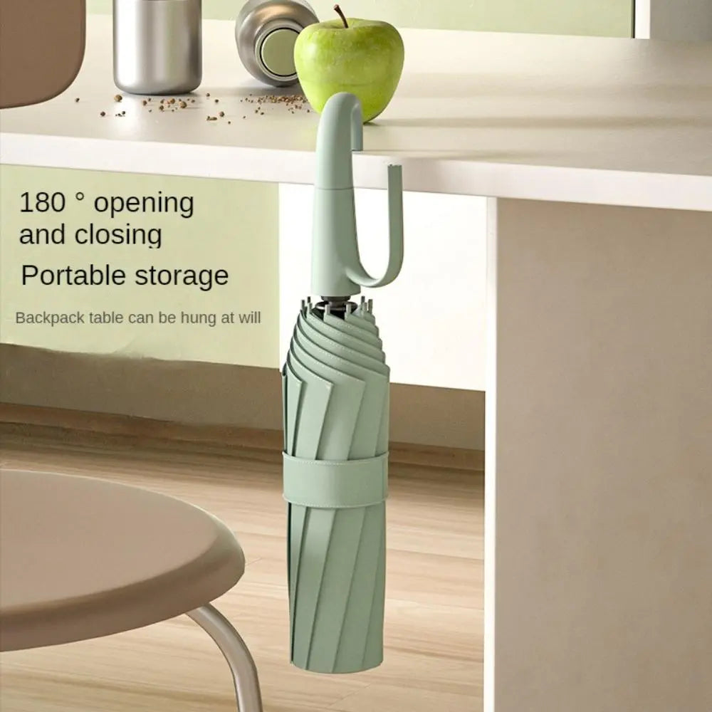 Compact Green Auto Open Umbrella – Windproof, Rainproof & UV Protection | Portable Folding Travel Umbrella for Everyday Use