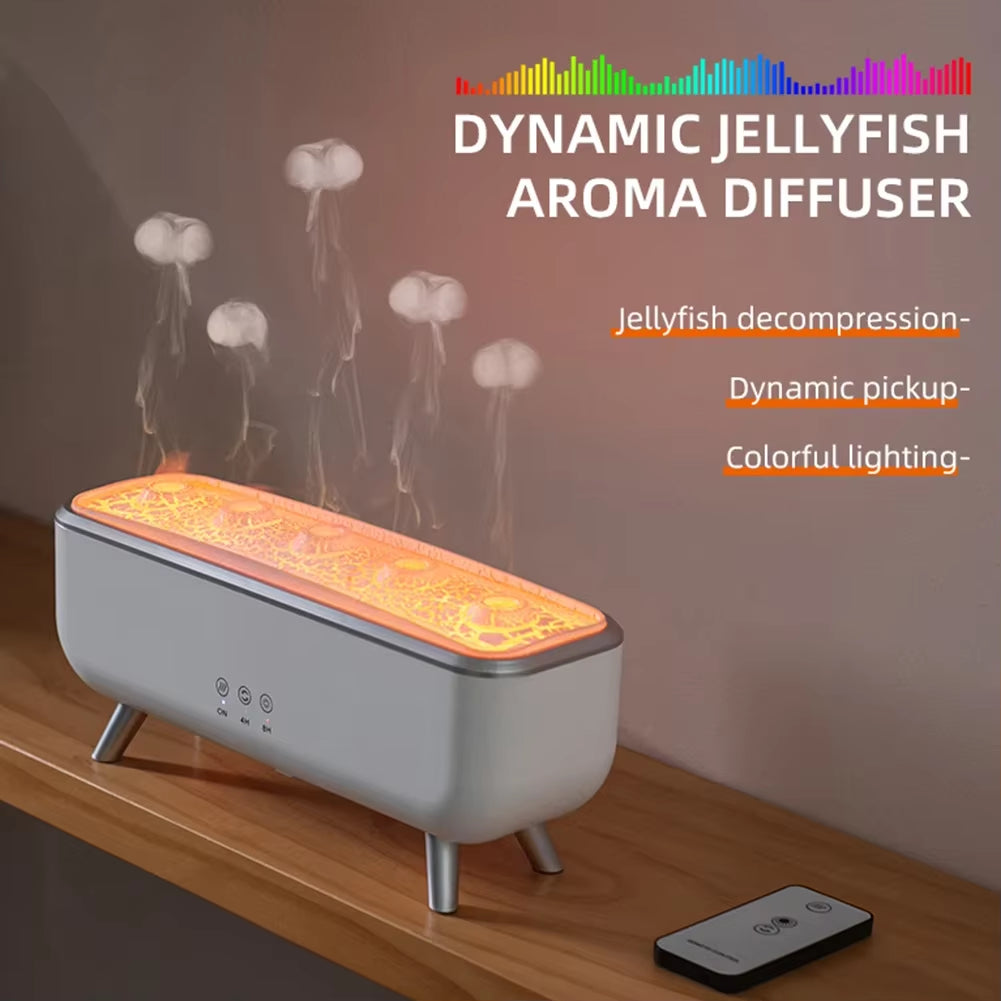 300ml Jellyfish Air Humidifier – Colorful Light & Dual Mist Aromatherapy Diffuser