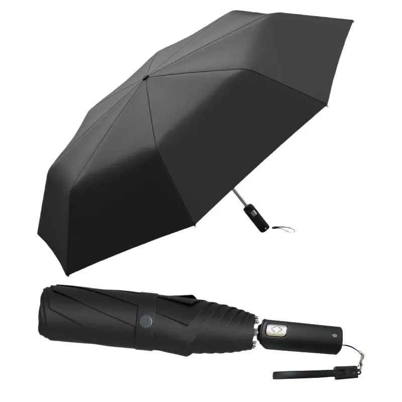 Compact Green Auto Open Umbrella – Windproof, Rainproof & UV Protection | Portable Folding Travel Umbrella for Everyday Use